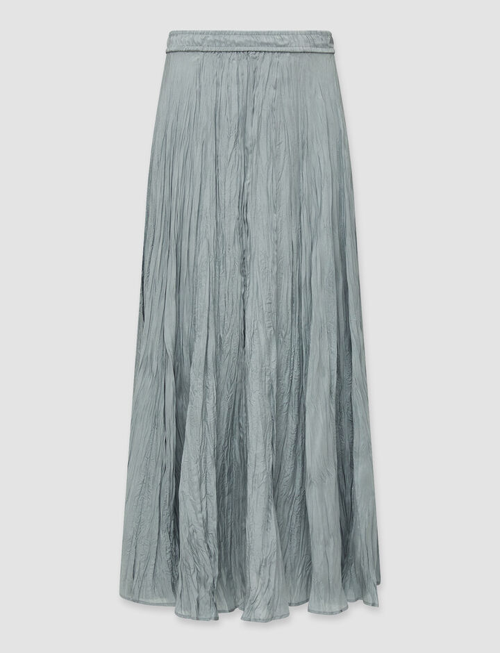Joseph, Habotai Sully Skirt – Shorter Length   , in Dusty Blue